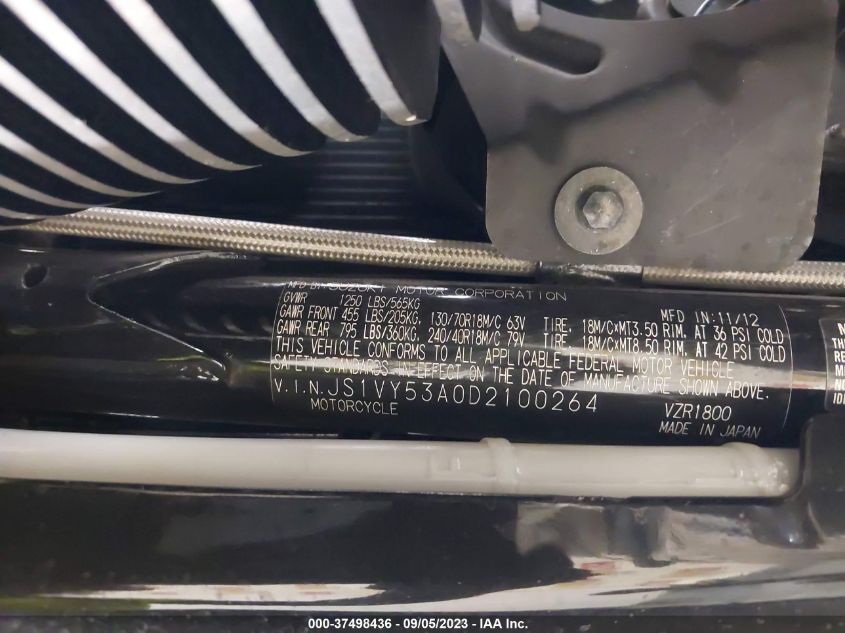 2013 SUZUKI VZR1800 JS1VY53A0D2100264