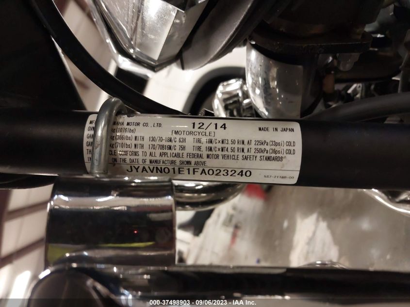 2015 YAMAHA XVS950 A/CT - JYAVN01E1FA023240