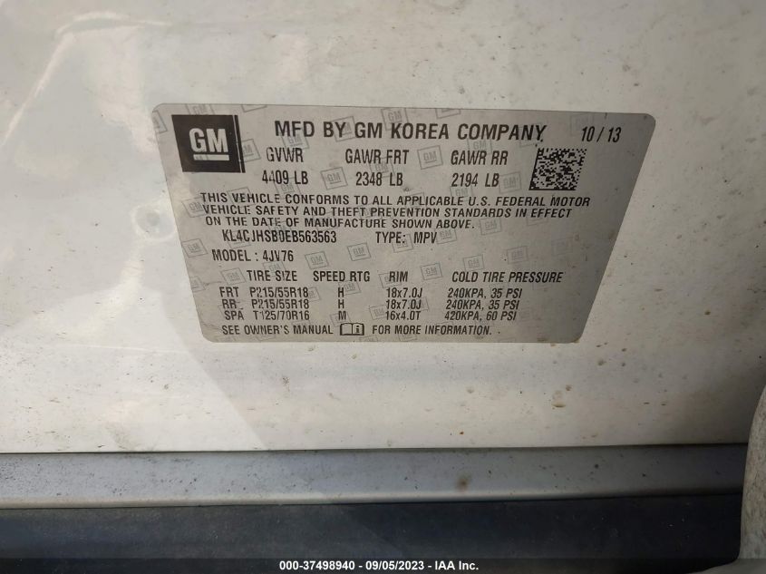 2014 BUICK ENCORE PREMIUM - KL4CJHSB0EB563563