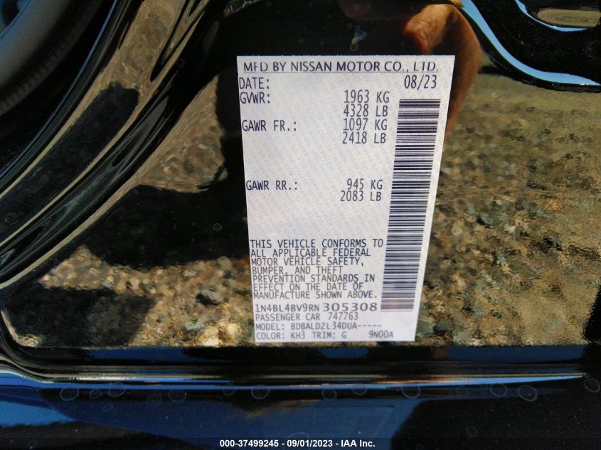 2024 NISSAN ALTIMA - 1N4BL4BV9RN305308
