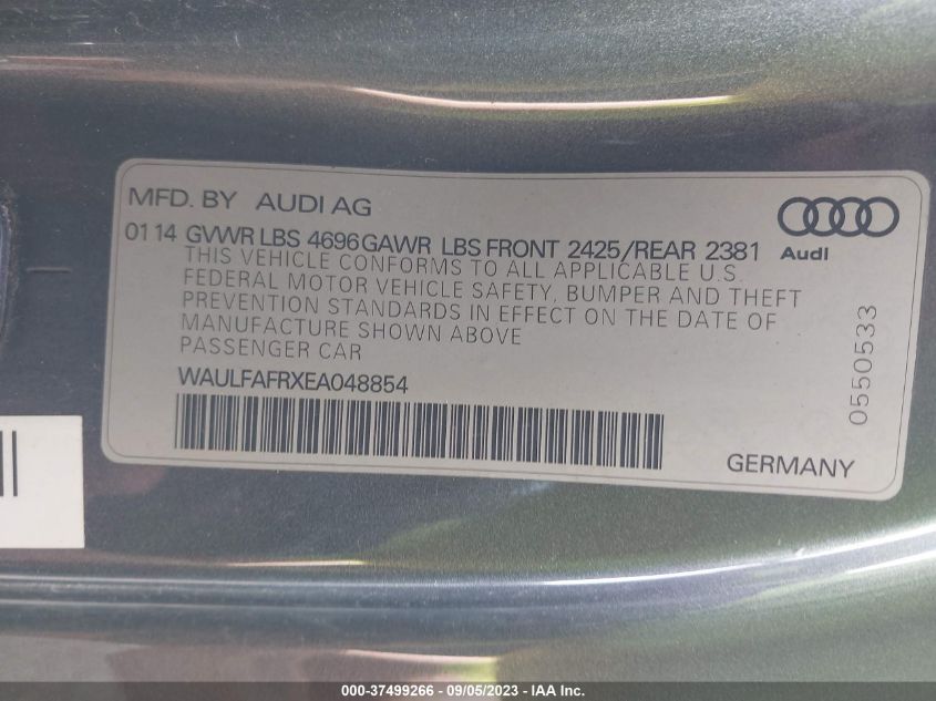2014 AUDI A5 PREMIUM PLUS - WAULFAFRXEA048854