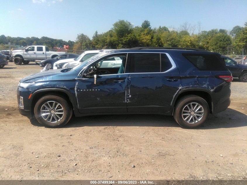 VIN 1GNERGKW2NJ168995 2022 CHEVROLET TRAVERSE LT