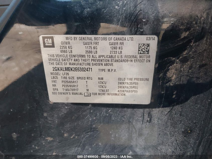 2014 GMC TERRAIN SLE - 2GKALMEK2E6302471