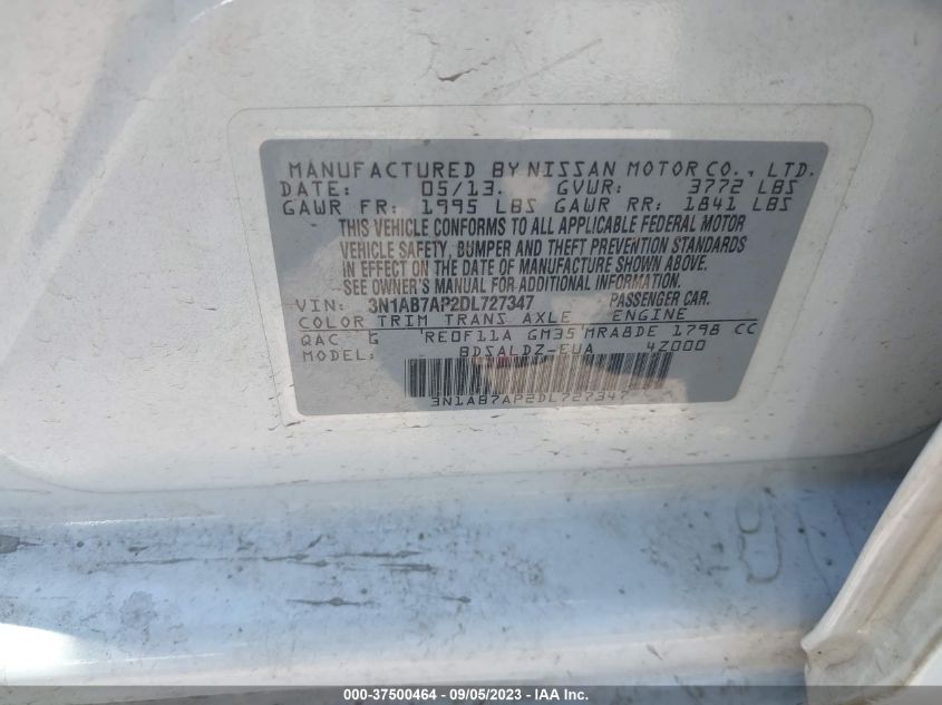 2013 NISSAN SENTRA SV - 3N1AB7AP2DL727347