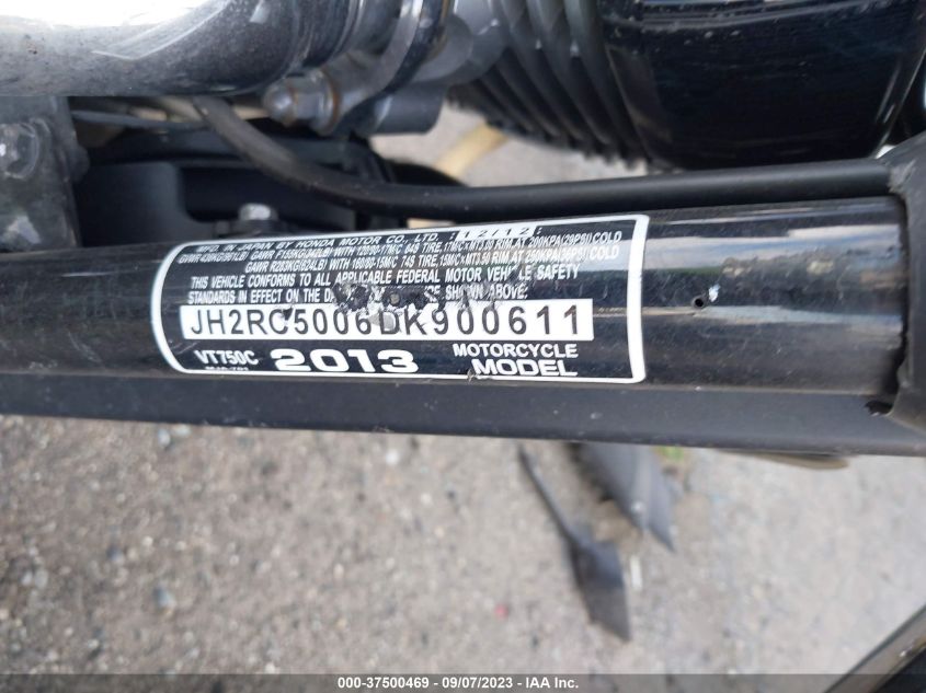 2013 HONDA VT750 C - JH2RC5006DK900611