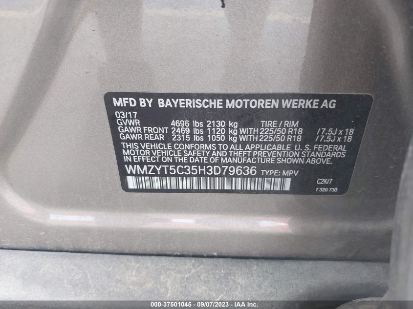 2017 MINI COUNTRYMAN COOPER S WMZYT5C35H3D79636
