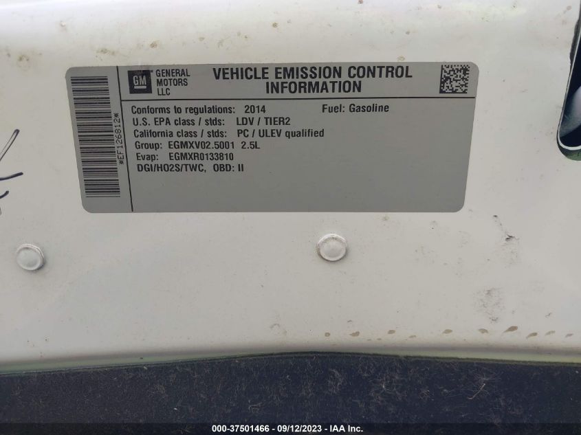 2014 CHEVROLET MALIBU LT - 1G11E5SLXEF126812