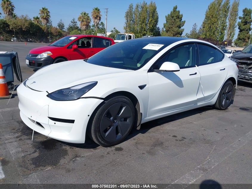 VIN 5YJ3E1EB2NF137383 2022 TESLA MODEL 3