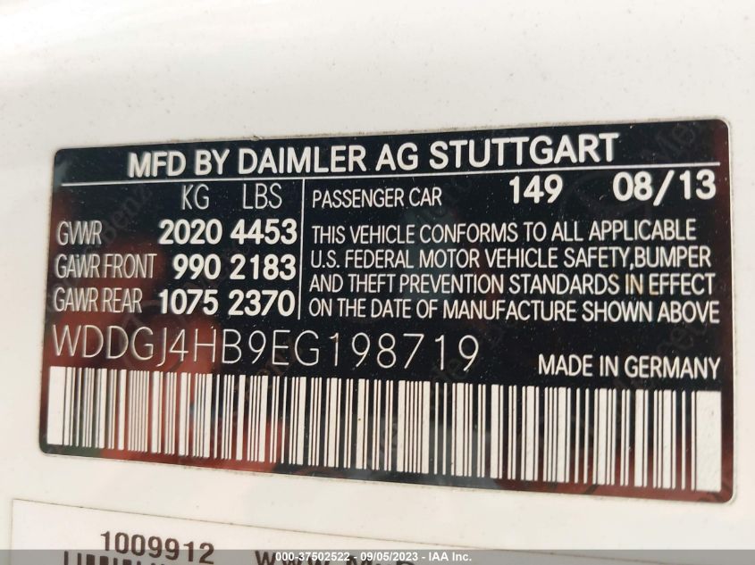 2014 MERCEDES-BENZ C 250 WDDGJ4HB9EG198719