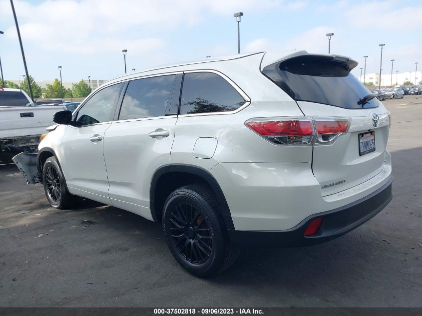 2015 TOYOTA HIGHLANDER XLE - 5TDKKRFH0FS038239