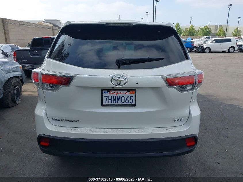 2015 TOYOTA HIGHLANDER XLE - 5TDKKRFH0FS038239