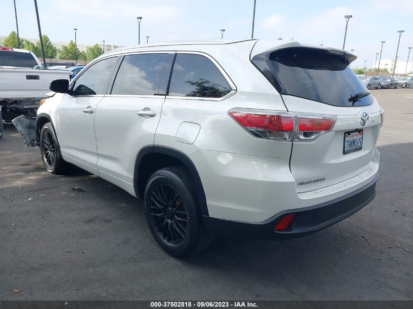 2015 TOYOTA HIGHLANDER XLE - 5TDKKRFH0FS038239