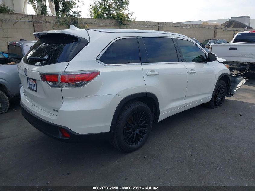 2015 TOYOTA HIGHLANDER XLE - 5TDKKRFH0FS038239