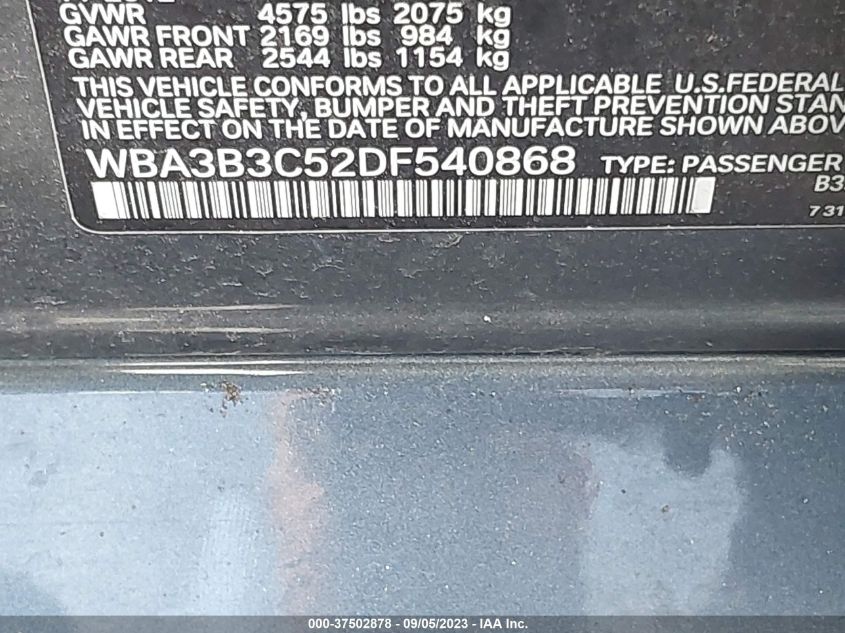 2013 BMW 3 SERIES 328I XDRIVE - WBA3B3C52DF540868