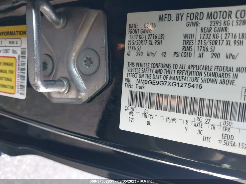 2016 FORD TRANSIT CONNECT WAGON TITANIUM - NM0GE9G7XG1275416