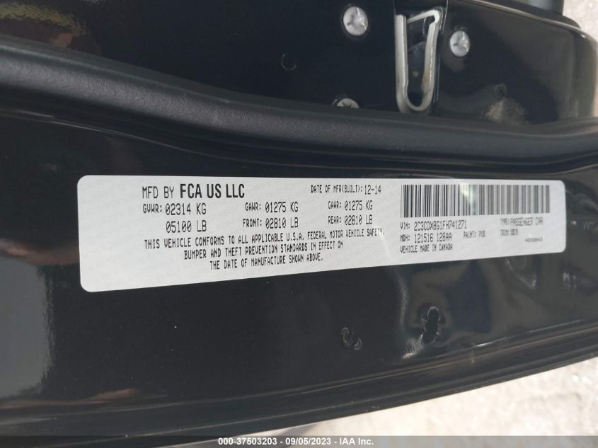 2015 DODGE CHARGER SE - 2C3CDXBG1FH741271