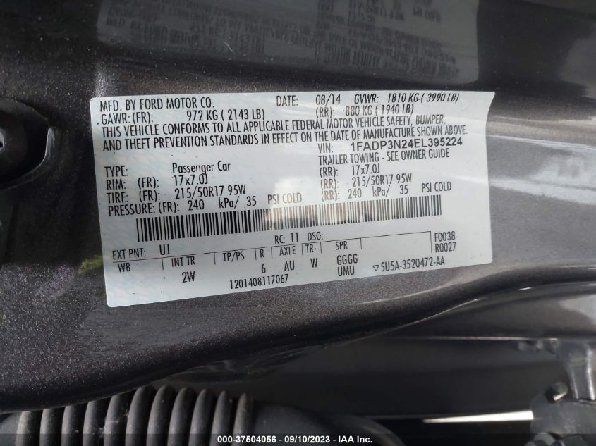 2014 FORD FOCUS TITANIUM - 1FADP3N24EL395224