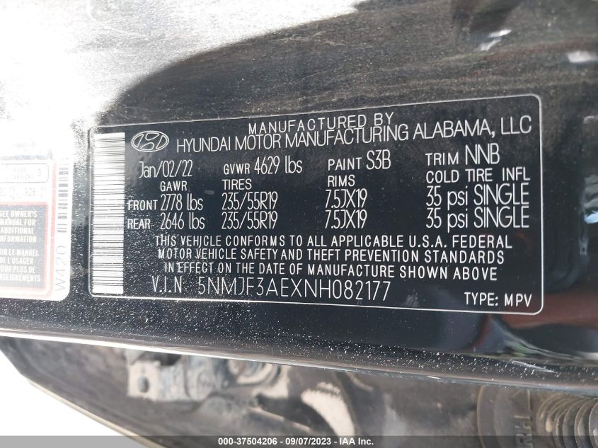 2022 HYUNDAI TUCSON SEL - 5NMJF3AEXNH082177