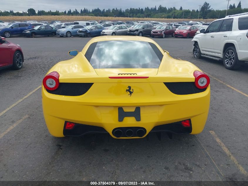 2013 FERRARI 458 ITALIA ZFF67NFA7D0191068