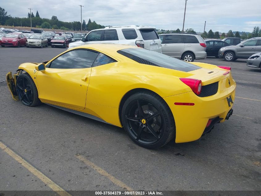 2013 FERRARI 458 ITALIA ZFF67NFA7D0191068