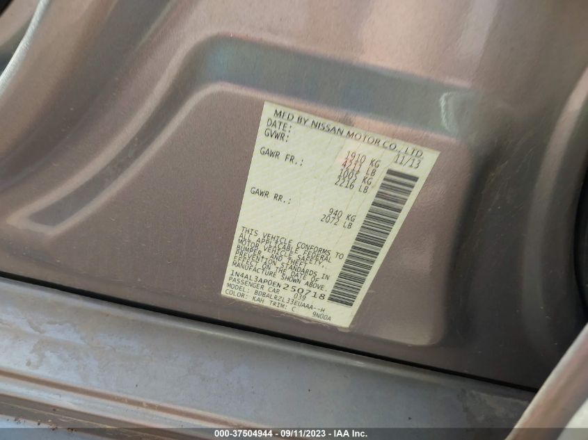 2014 NISSAN ALTIMA 2.5 S - 1N4AL3AP0EN250718