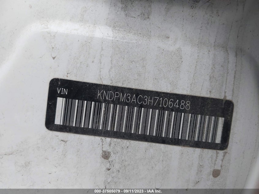 VIN KNDPM3AC3H7106488 2017 KIA SPORTAGE LX
