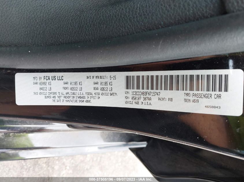 2015 CHRYSLER 200 LIMITED - 1C3CCCAB3FN715747