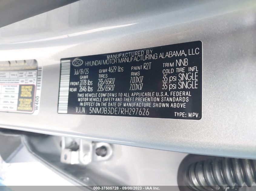 2024 HYUNDAI TUCSON SEL - 5NMJB3DE7RH297626