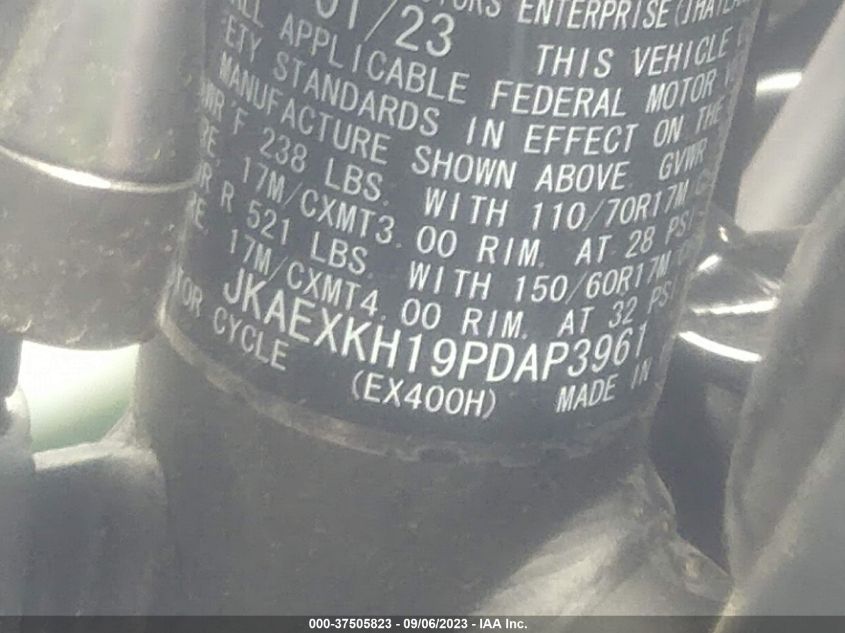 2023 KAWASAKI EX400 - JKAEXKH19PDAP3961