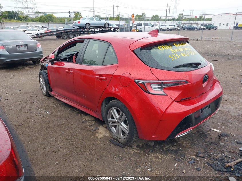 VIN JTND4MBE9M3140375 2021 TOYOTA COROLLA HATCHBACK SE