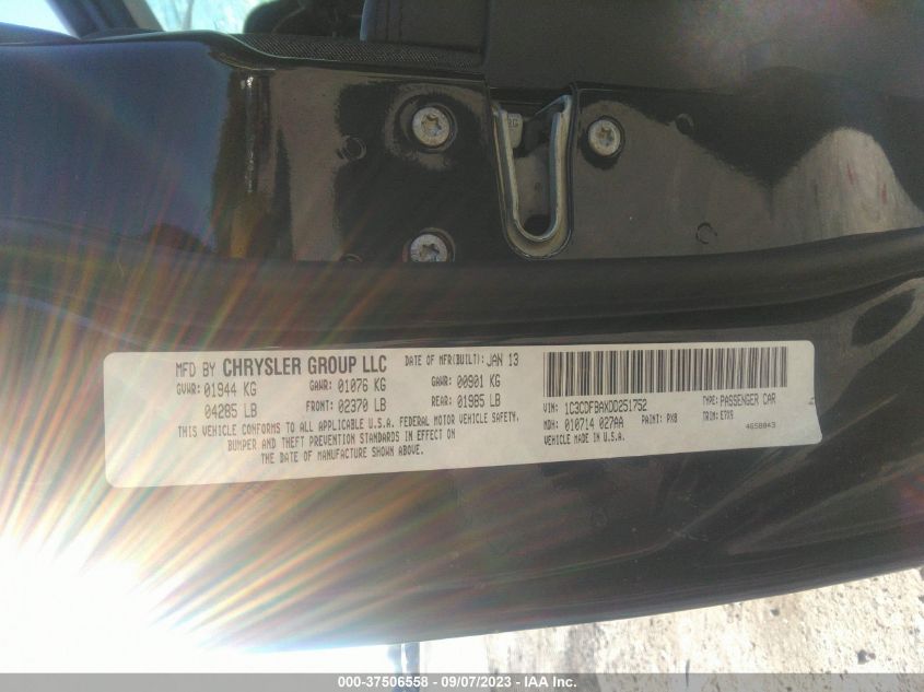 2013 DODGE DART SXT - 1C3CDFBAXDD251752