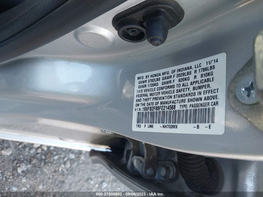 2015 HONDA CIVIC EX - 19XFB2F88FE214568