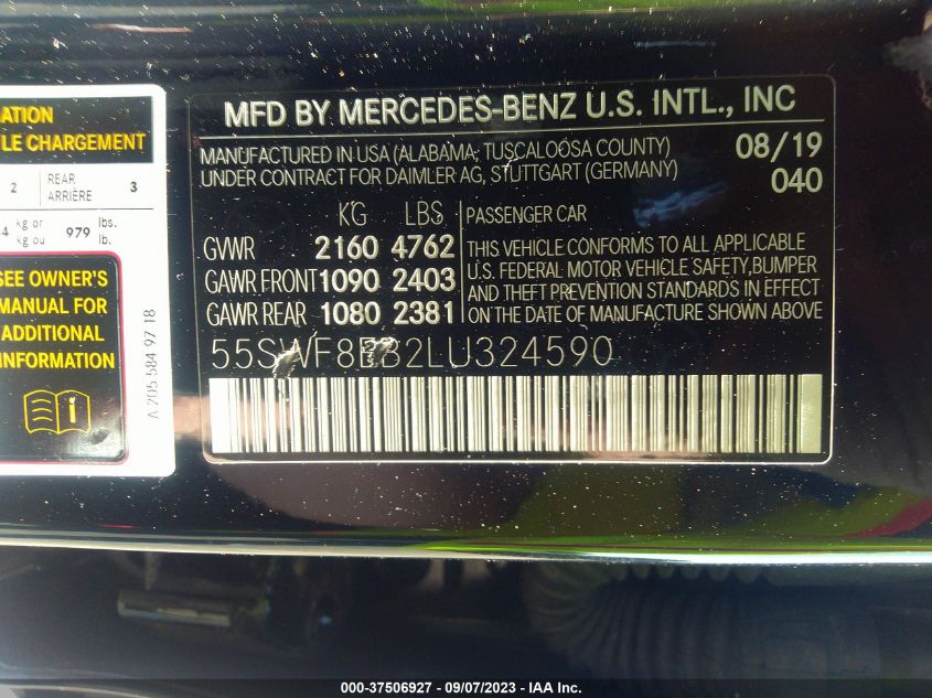 55SWF8EB2LU324590 Mercedes-Benz C-Class C 300 9