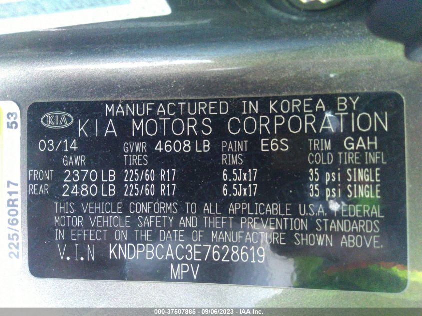 2014 KIA SPORTAGE LX - KNDPBCAC3E7628619