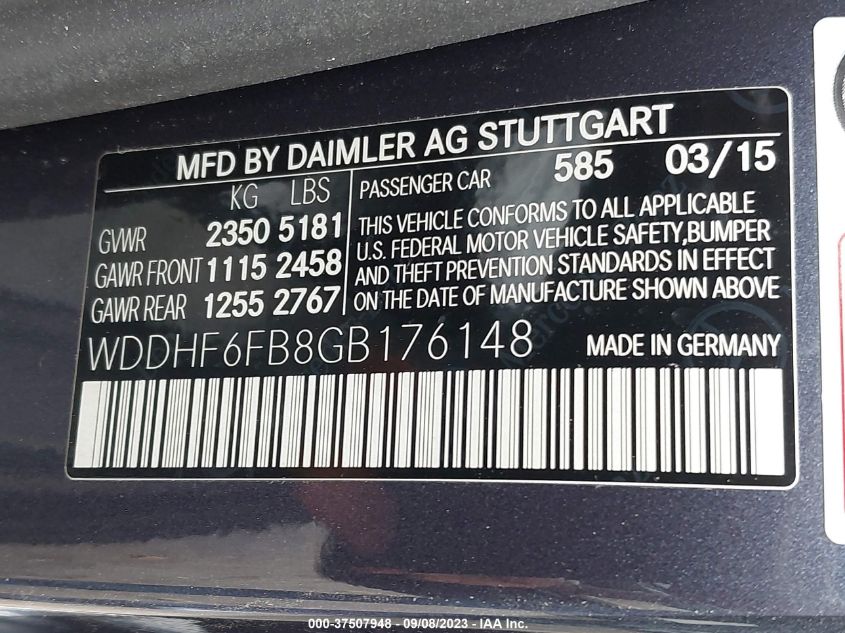 2016 MERCEDES-BENZ E-CLASS E 400 - WDDHF6FB8GB176148