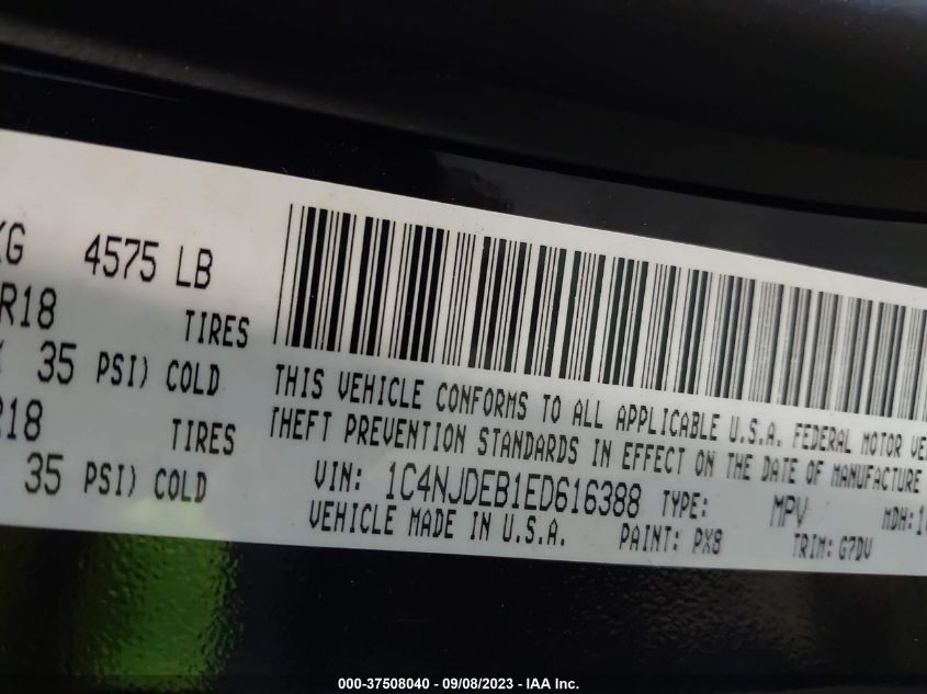 2014 JEEP COMPASS LATITUDE - 1C4NJDEB1ED616388