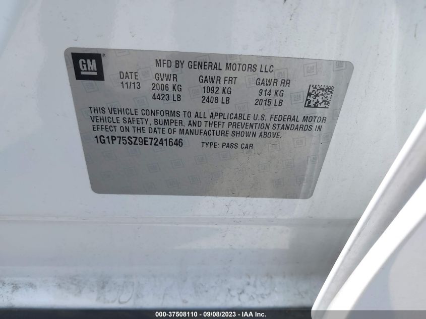 2014 CHEVROLET CRUZE DIESEL - 1G1P75SZ9E7241646