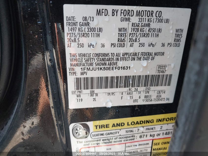 2014 FORD EXPEDITION LIMITED - 1FMJU1K50EEF01631