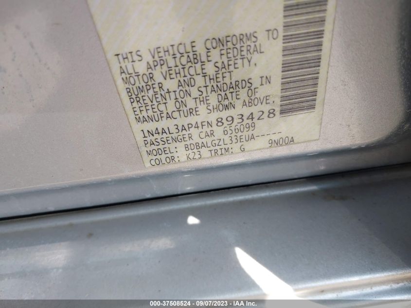 2015 NISSAN ALTIMA 2.5 - 1N4AL3AP4FN893428