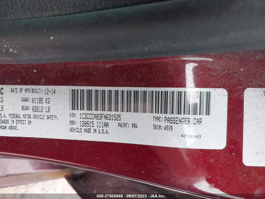 2015 CHRYSLER 200 LIMITED - 1C3CCCAB3FN631525