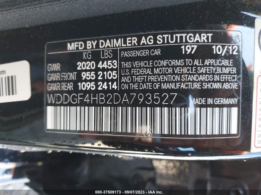 2013 MERCEDES-BENZ C-CLASS C 250 LUXURY - WDDGF4HB2DA793527