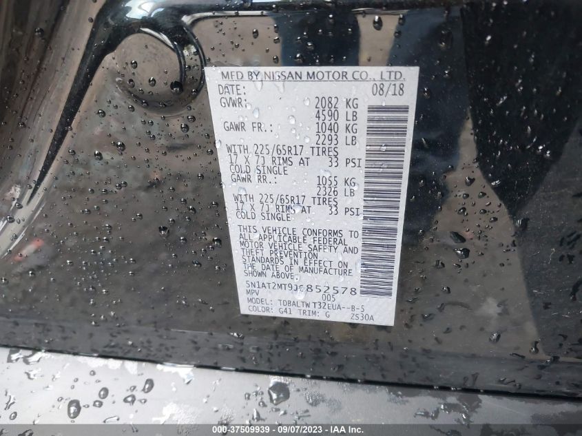 2018 NISSAN ROGUE SV - 5N1AT2MT9JC852578