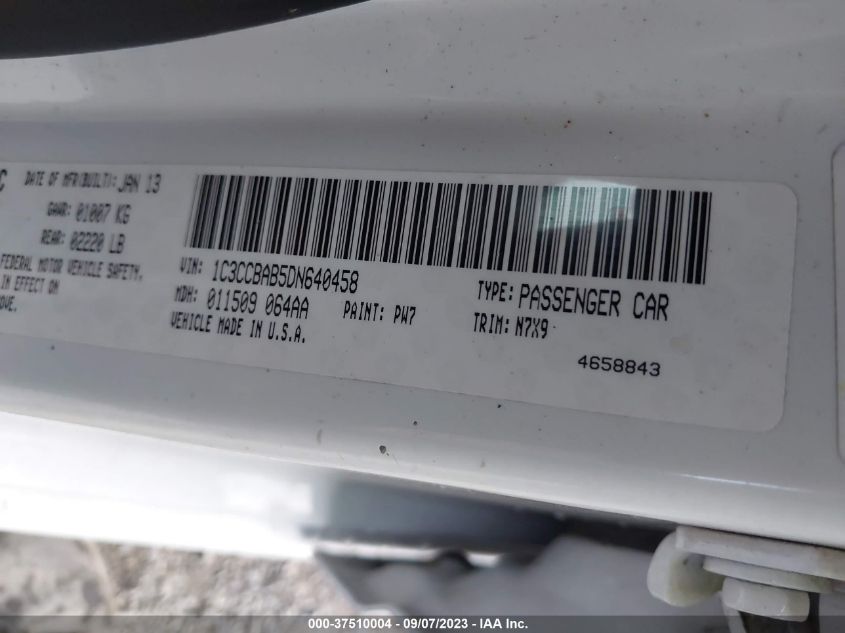 2013 CHRYSLER 200 TOURING - 1C3CCBBB5DN286338