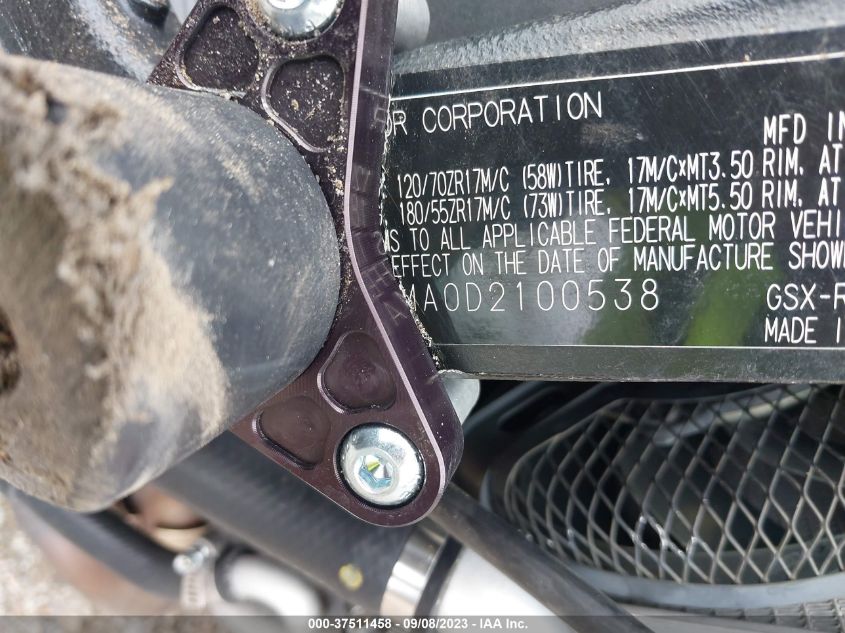 2013 SUZUKI GSX-R750 - JS1GR7MA0D2100538