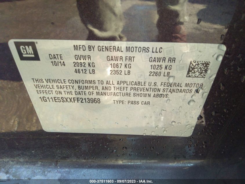 2015 CHEVROLET MALIBU LT - 1G11E5SXXFF213968