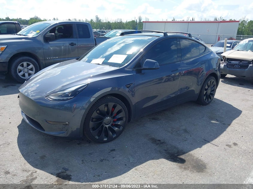 VIN 7SAYGDEF9NF454956 2022 TESLA MODEL Y