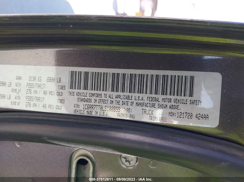 2020 RAM 1500 CLASSIC SLT - 1C6RR7TT0LS100899
