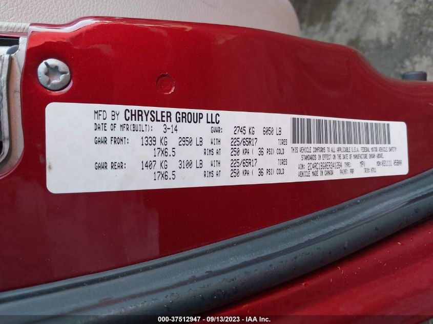 2014 CHRYSLER TOWN & COUNTRY TOURING - 2C4RC1BG0ER341264