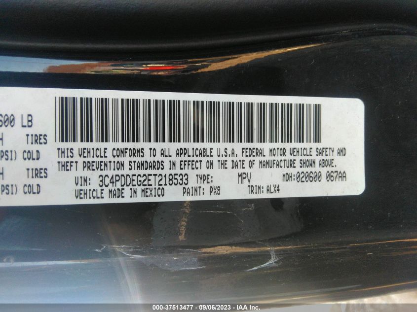 2014 DODGE JOURNEY R/T - 3C4PDDEG2ET218533
