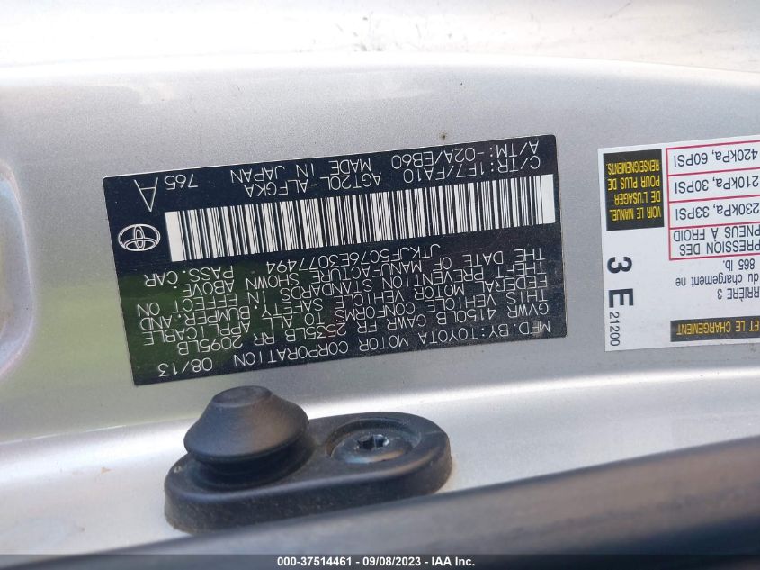 2014 TOYOTA SCION TC - JTKJF5C76E3077494